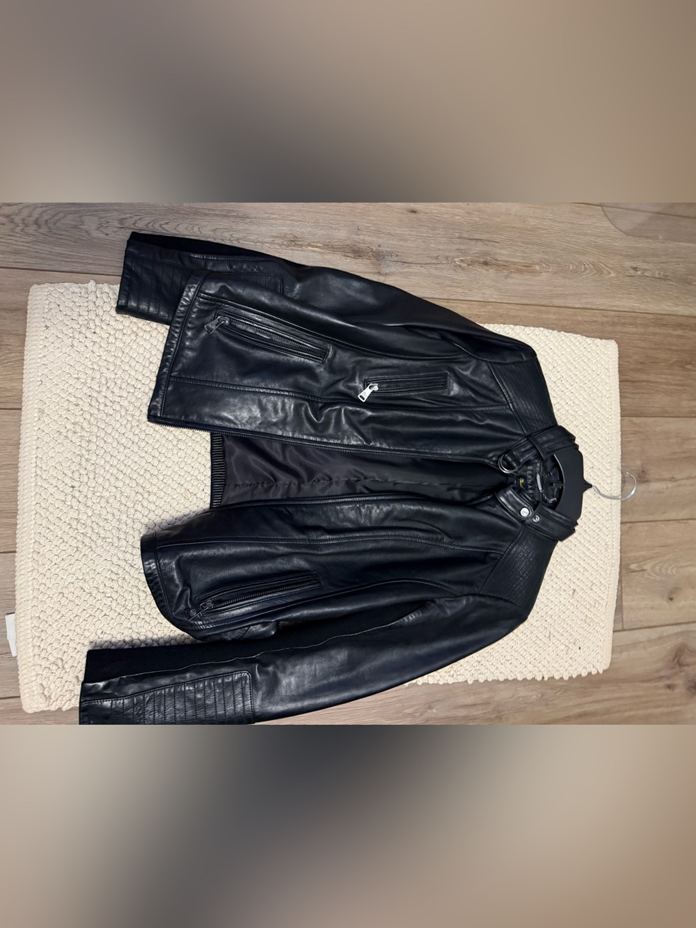 Women’s Black Leather Biker Jacket